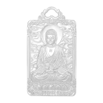 Pt950 Platinum Chinese Zodiac Dog Guardian - Amitabha Buddha Pendant